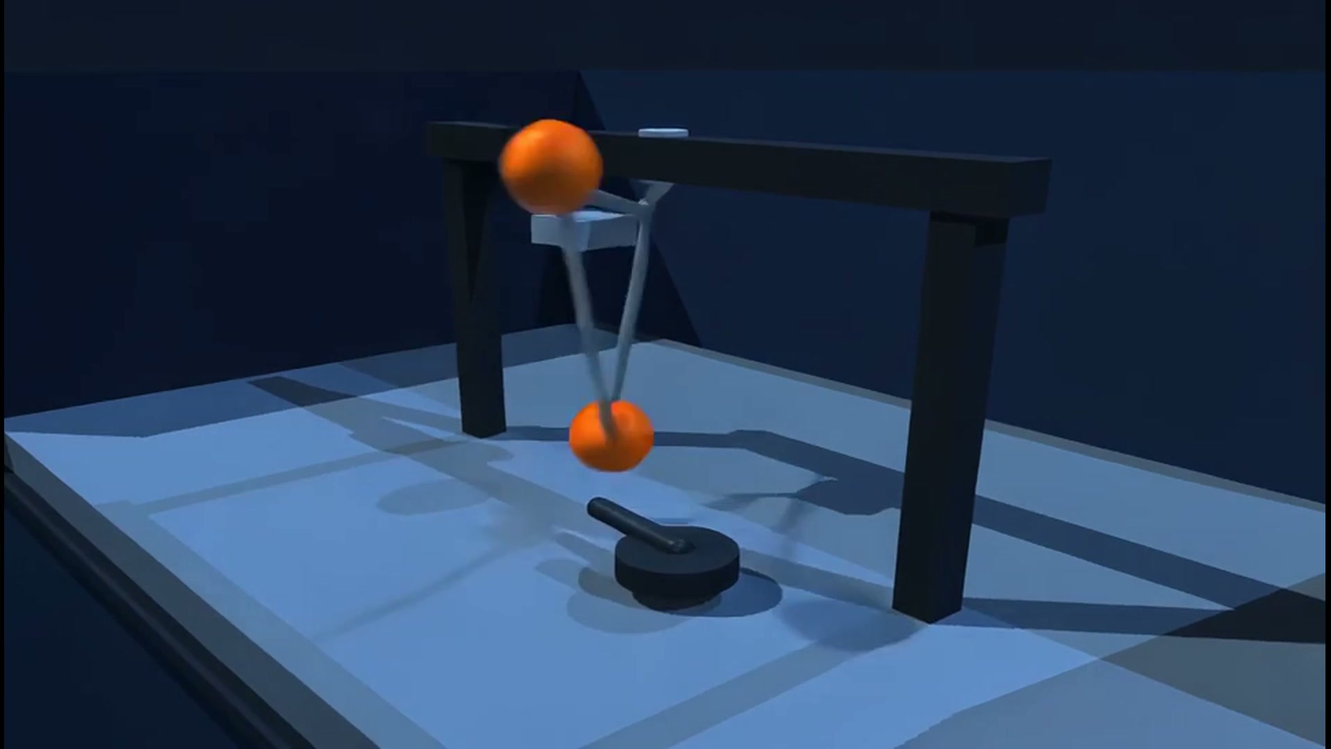 One pendulum bob becomes two